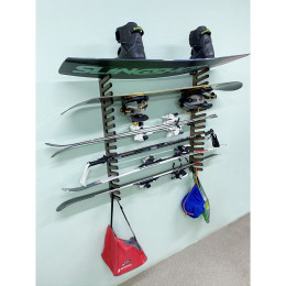 Вешалка Эконом для сноубордов и вейкбордов, пристенная 105х80х18см Gefest SE-18