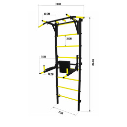 Профессиональная шведская стенка Kampfer Gonter Professional (черный/желтый)
