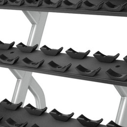 Подставка под гантели на 10 пар в 3 ряда Precor DBR814