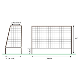 Ворота для хоккея на траве Hercules 2633