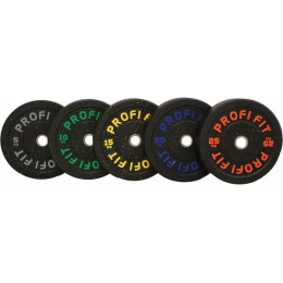Диск для штанги Profi-Fit Hi-Temp с цветными вкраплениями, d51 25кг