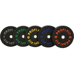 Диск для штанги Profi-Fit Hi-Temp с цветными вкраплениями, d51 25кг