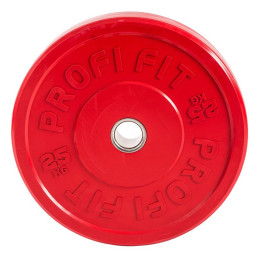 Диск для штанги Profi-Fit каучуковый, цветной, d51 25кг