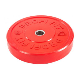 Диск для штанги Profi-Fit каучуковый, цветной, d51 25кг