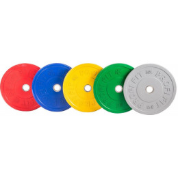 Диск для штанги Profi-Fit каучуковый, цветной, d51 25кг