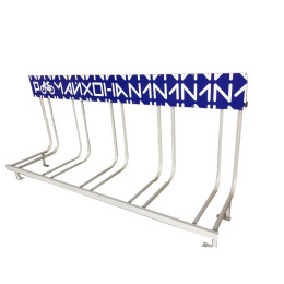 Велопарковка Classic-5L на 5 велосипедов с рекламным местом Spektr Sport