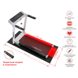 Беговая дорожка UnixFit Hi-tech F2 PLUS TDHTF2PA Arctic Ice