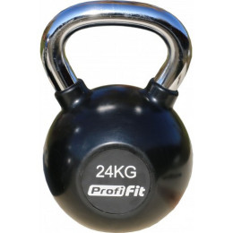 Гиря обрезиненная с хромированной ручкой Profi-fit 24кг