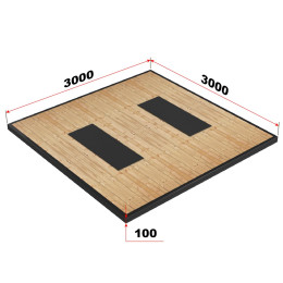 Помост тяжелоатлетический трен. 3х3х0,10м Glav 13.100