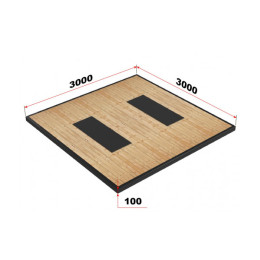 Помост тяжелоатлетический трен. 3х3х0,10м Glav 13.100