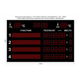 Табло для плавания Импульс 710-D10x8-L4xD10x7-L4xS10x64xP10-T-T2
