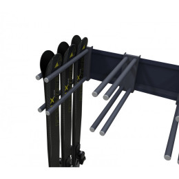 Вешалка Премиум-У для горных лыж, пристенная 25х147х45см Gefest VGLPY-21