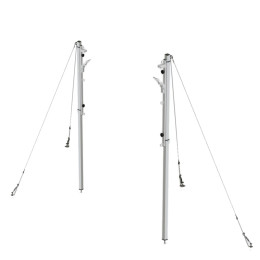 Стойки волейбольные универсальные на растяжках с системой натяжения Dinamika ZSO-002773 светло-серый