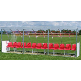 Кабинка крытая для запасных игроков на 8 мест Hercules 3483