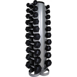 Набор стойка NT809B + гантели NT162 шестиугольные обрезиненные пара от 1 до 10кг