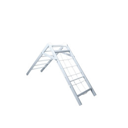 Детский спортивный комплекс Perfetto Sport "Scala in legno con rete 2" grigio PS-130