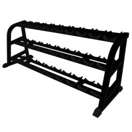 Стойка для хранения профессиональных гантелей MB Barbell на 15 пар трехъярусная MB 1.19