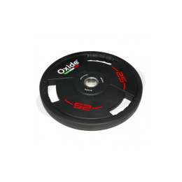 Диск олимпийский Oxide Fitness OWP02 D50мм полиуретановый, с 3-мя хватами, черный 25кг.