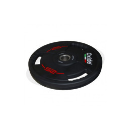 Диск олимпийский Oxide Fitness OWP02 D50мм полиуретановый, с 3-мя хватами, черный 25кг.
