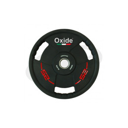 Диск олимпийский Oxide Fitness OWP02 D50мм полиуретановый, с 3-мя хватами, черный 25кг.