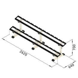 Стойка для профессиональных гантелей на 12 пар Iron King IK 213