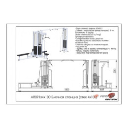 Блочная станция с кроссовером ARMS (стек 4х100кг) AR091х4х100