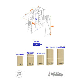 Дачный комплекс Fitness + ГНЕЗДО качели Romana 103.20.05