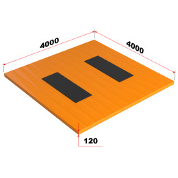 Помост тяжелоатлетический соревновательный 4х4х0,12м Glav 13.102