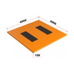 Помост тяжелоатлетический соревновательный 4х4х0,12м Glav 13.102
