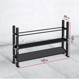 Модульный стеллаж Spektr Sport для гантелей, гирь и медболов 192х43х120