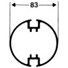 Стойки алюминиевые д8,3 см, установка в стаканы глубина 35 см Haspo 924-542