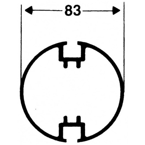 Стойки алюминиевые д8,3 см, установка в стаканы глубина 35 см Haspo 924-542