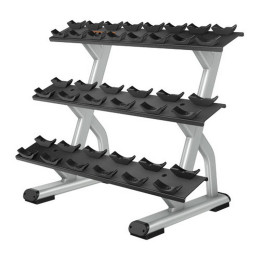 Подставка под хромированные гантели на 10 пар в 3 ряда Precor DBR813