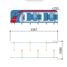 Лабиринт детский Romana Локоматив 206.09.00 (236,7x108х75 см)