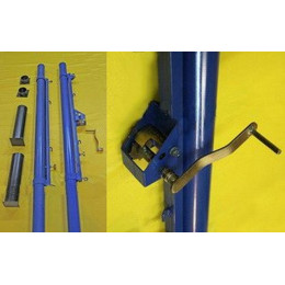 Стойки волейбольные массовые со стаканами и крышками универсальные пара Гимнаст 1.40