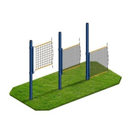 Стойки волейбольные массовые со стаканами и крышками универсальные пара Гимнаст 1.40