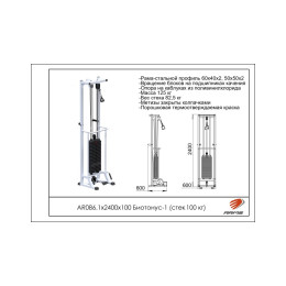 Блочная стойка ARMS Биотонус-1 (стек 100кг) AR086.1х2400х100