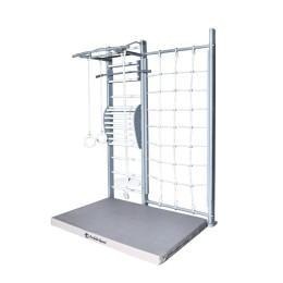 Детский спортивный комплекс Perfetto Sport "Scala in legno con rete 1"grigio PS-127