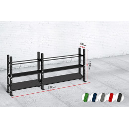 Модульный стеллаж Spektr Sport для гантелей, гирь и медболов 318х43х120 (2 секции)