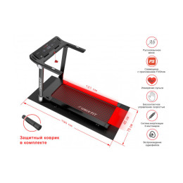 Беговая дорожка UnixFit Hi-tech F2 TDHTF2D Dark Storm