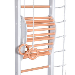 Детский спортивный комплекс Perfetto Sport "Scala in legno con rete 1" bianco-naturale PS-128