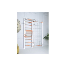 Детский спортивный комплекс Perfetto Sport "Scala in legno con rete 1" bianco-naturale PS-128