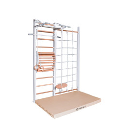 Детский спортивный комплекс Perfetto Sport "Scala in legno con rete 1" bianco-naturale PS-128