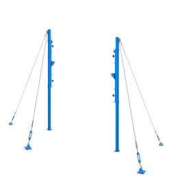 Стойки волейбольные универсальные круглые на растяжках с системой натяжения Dinamika ZSO-002777 светло-серый