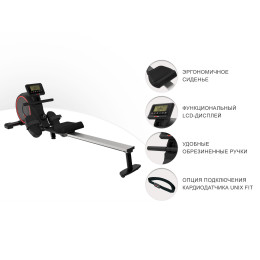 Гребной тренажер UnixFit Techno Rower 410 RMTF410