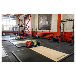 Помост тяжелоатлетический трен. YouSteel 200х300х4 см, щит береза 40мм