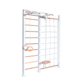 Детский спортивный комплекс Perfetto Sport "Scala in legno con rete" bianco-naturale PS-125