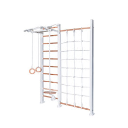 Детский спортивный комплекс Perfetto Sport "Scala in legno con rete" bianco-naturale PS-125