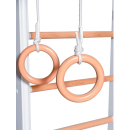 Детский спортивный комплекс Perfetto Sport "Scala in legno con rete" bianco-naturale PS-125