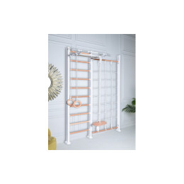 Детский спортивный комплекс Perfetto Sport "Scala in legno con rete" bianco-naturale PS-125